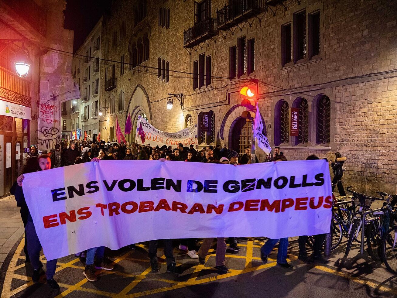 Imagen de manifestación en Barcelona por el derecho a la vivienda