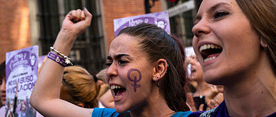 Mujeres en una manifestación