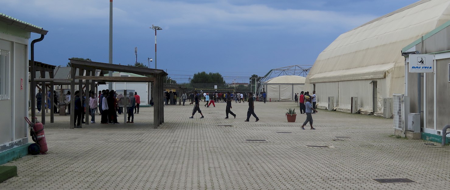 Centro de acogida de personas refugiadas y migrantes del sur de Italia.